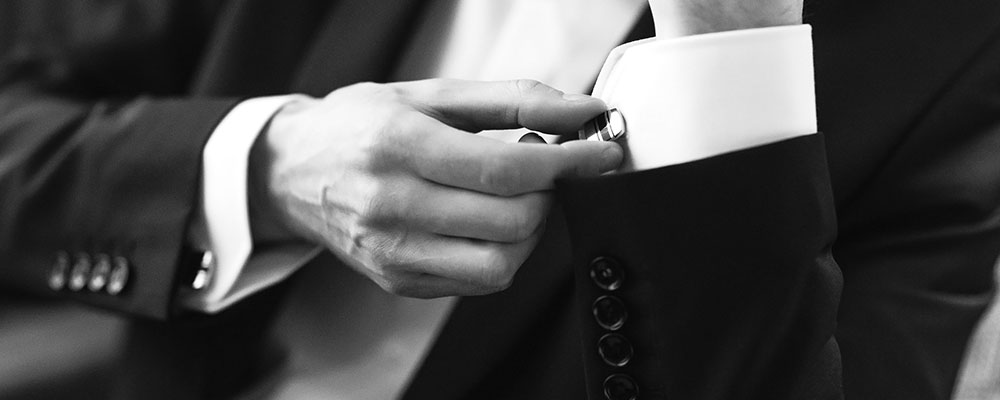 Confident Man Buttons Cufflinks.