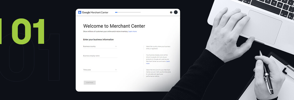 1-Set up a Google Merchant Center Account