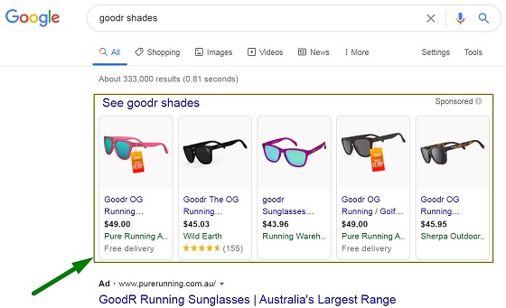 Google Shopping Example