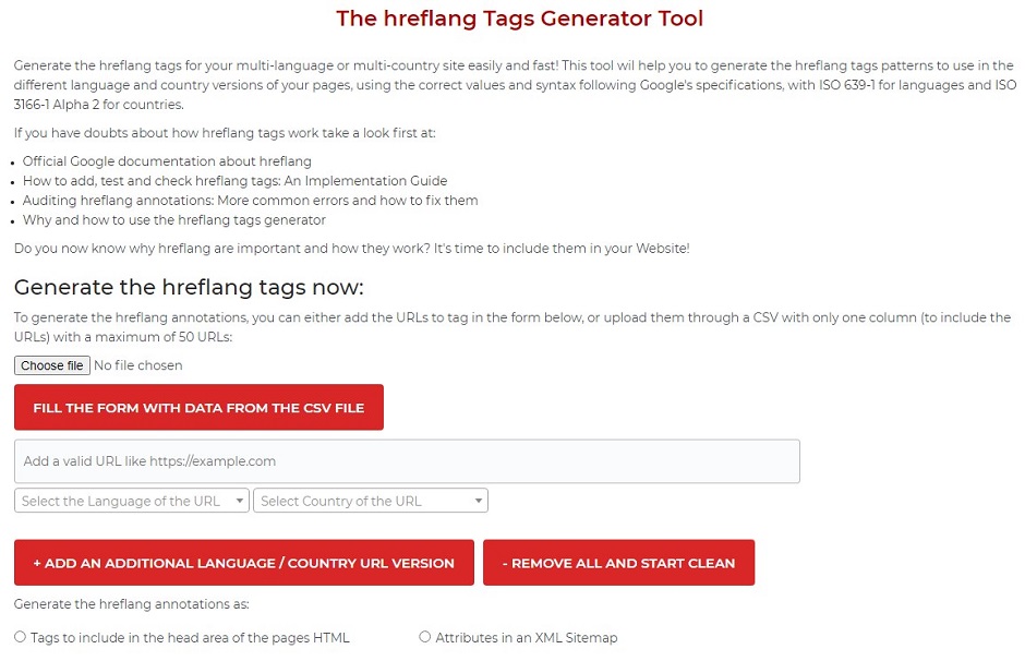 Aleyda Solis Hreflang Tags Generator Tool