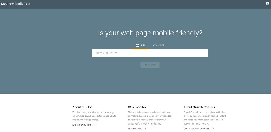 Google Mobile Friendly Test