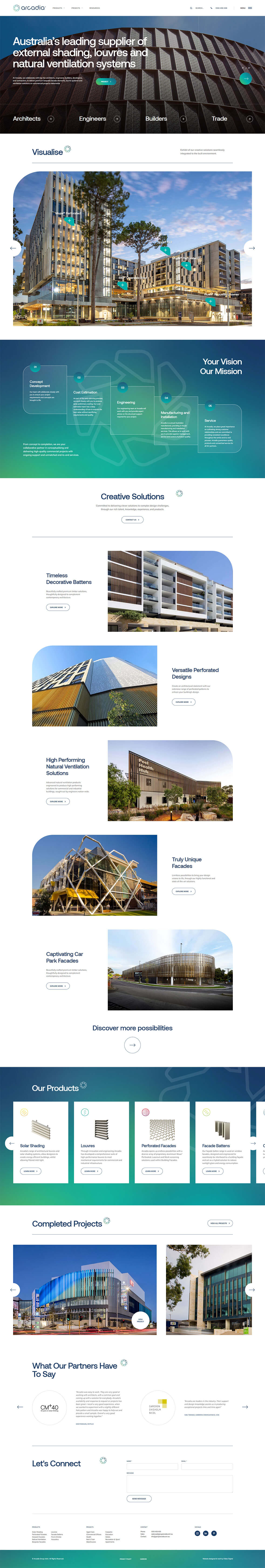 Arcadia Desktop Site Design