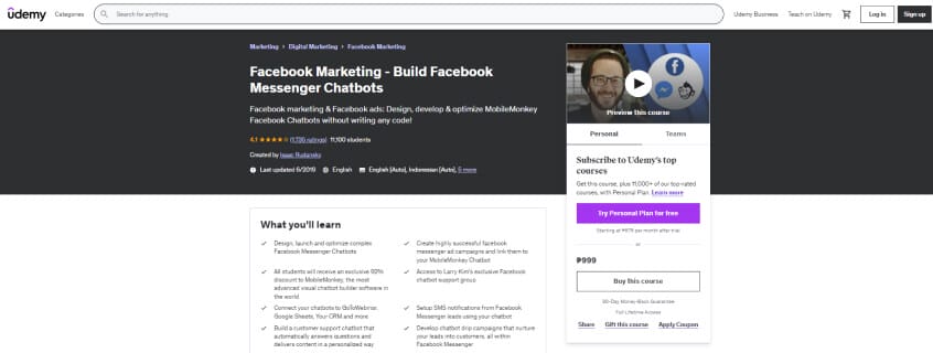 Udemy - Facebook Marketing - Build Facebook Messenger Chatbots
